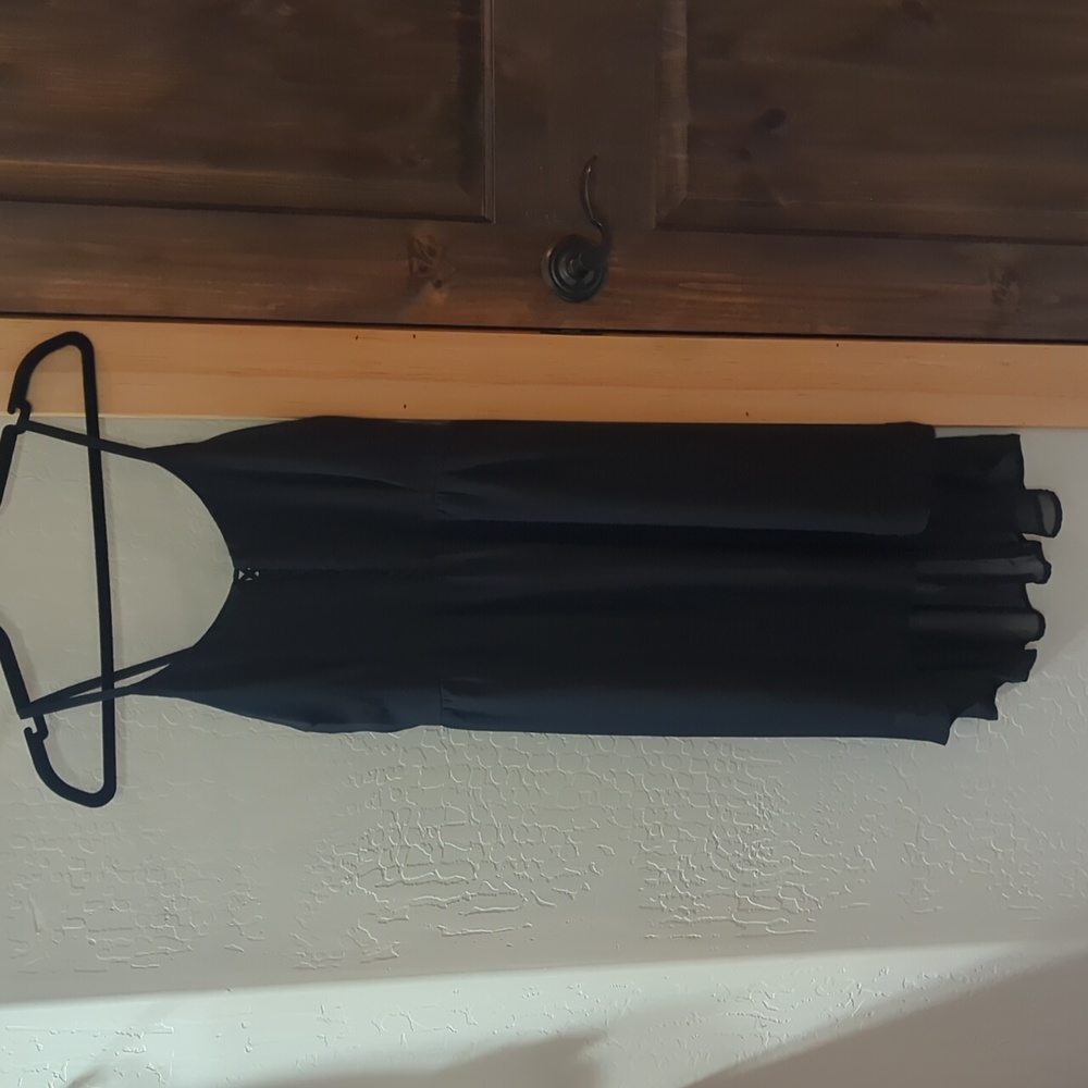 Black Strapped Midi Dress